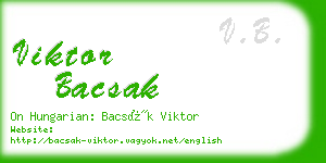 viktor bacsak business card